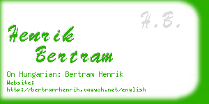 henrik bertram business card